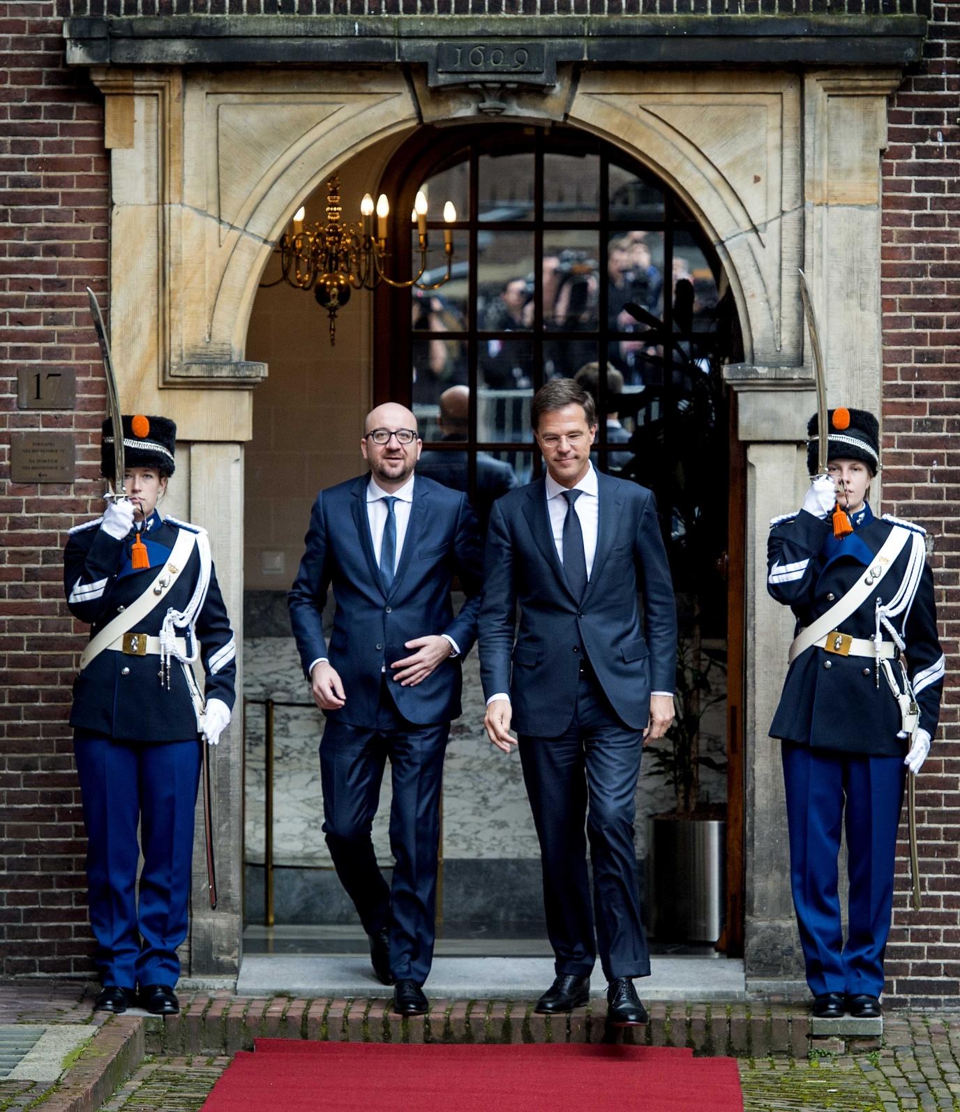 Premier Charles Michel et premier ministre Mark Rutte