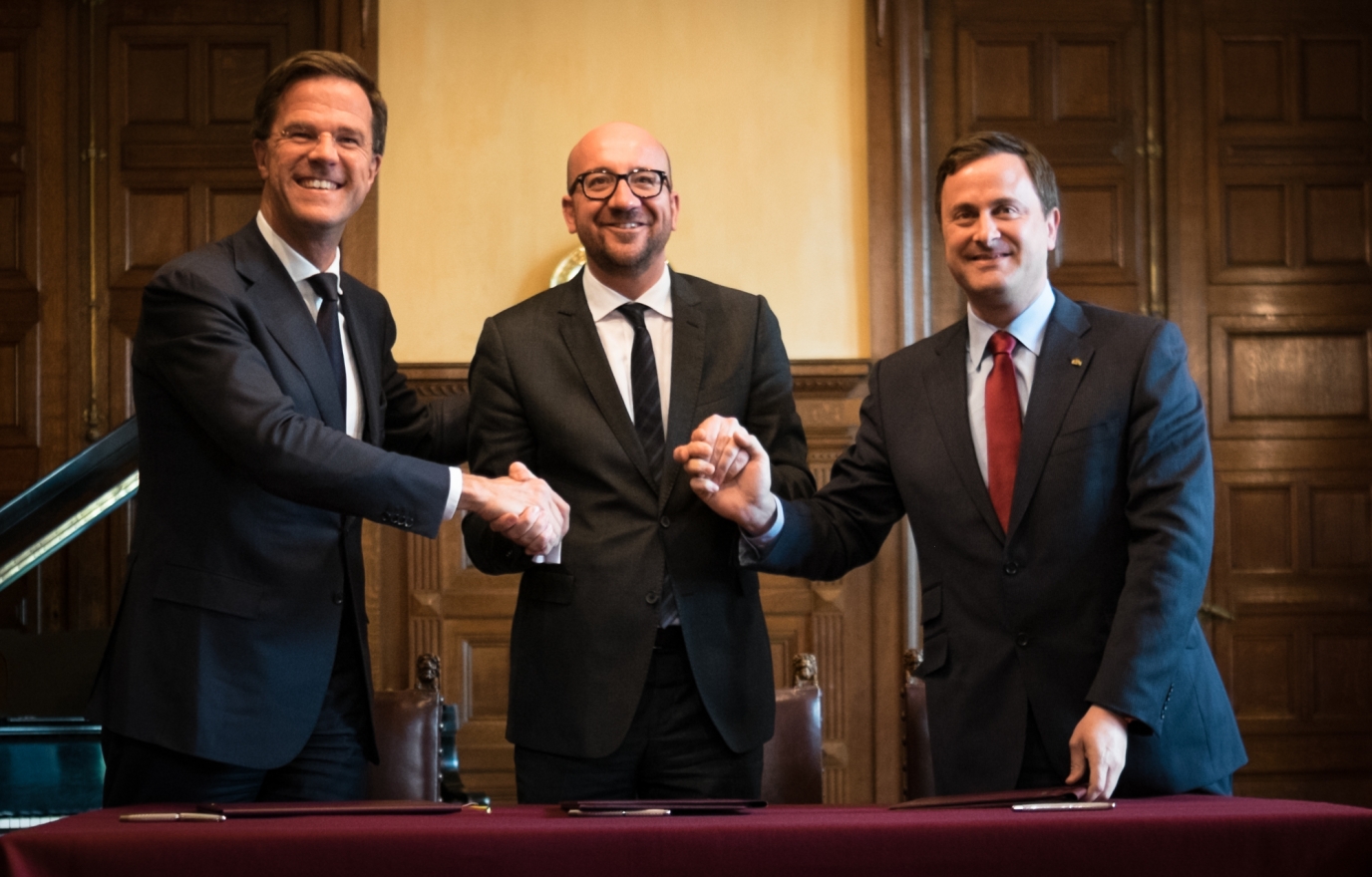 Ministre-président Mark Rutte, premier ministre Charles Michel et premier ministre Xavier Bettel