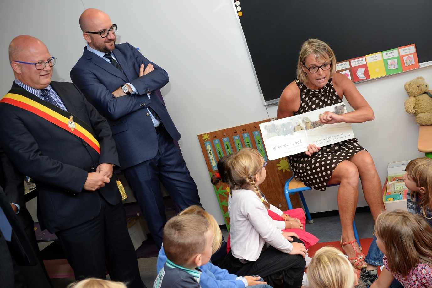 Bezoek aan de eerste taalbadschool in Frasnes-lez-Anvaing