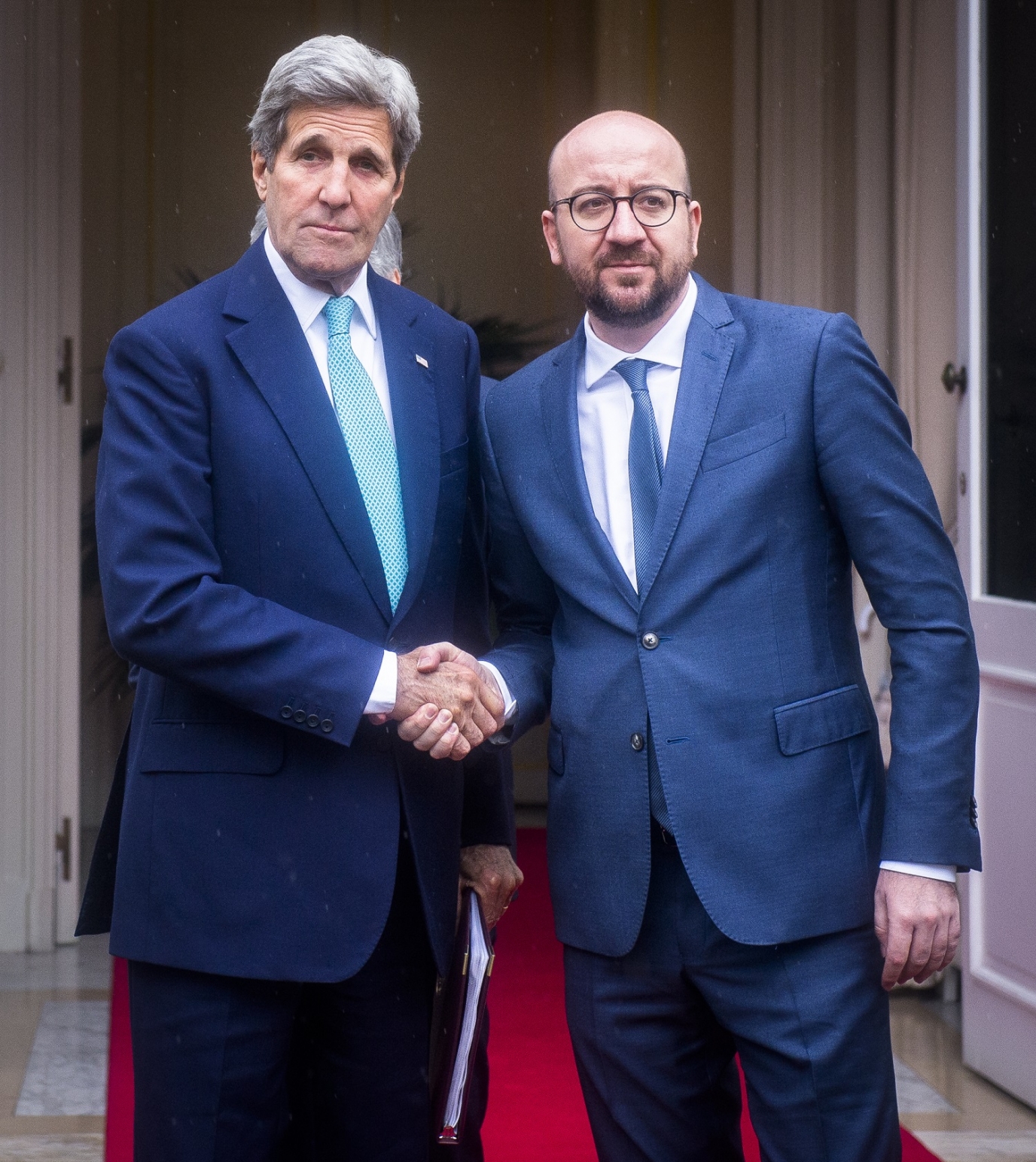 Prime Minister Charles Michel and Deputy Prime Minister and Minister of Foreign Affairs Didier Reynders are meeting US Secretary of State John Kerry on Friday