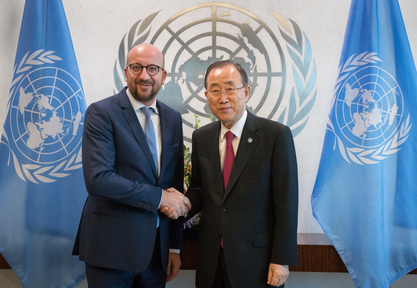 Meeting with the Secretary-General of the United Nations, Ban Ki-moon, on the fringes of the United Nations General Assembly.