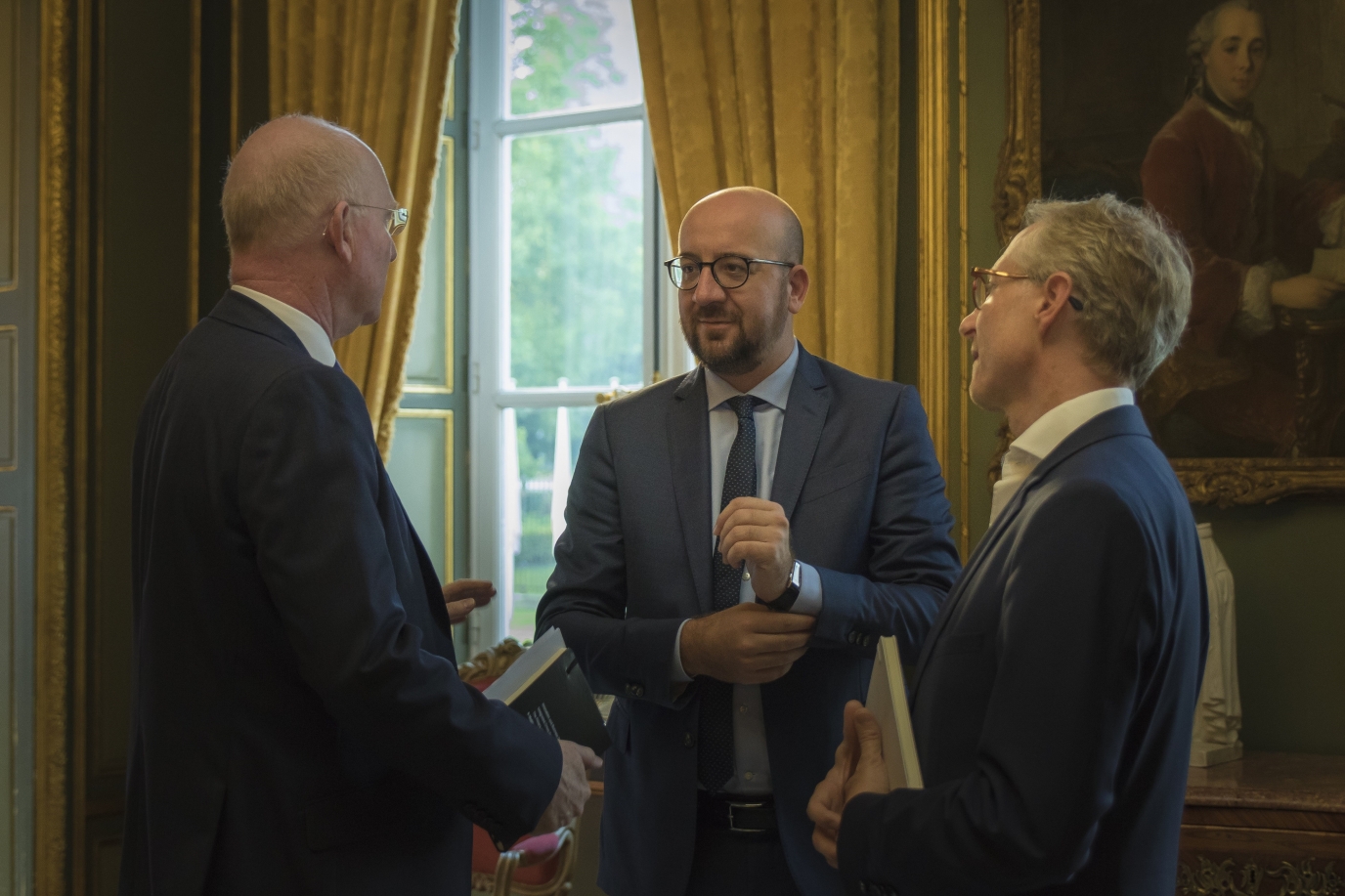 Rencontre informelle avec des CEO's d'entreprises digitales au Palais d'Egmont.