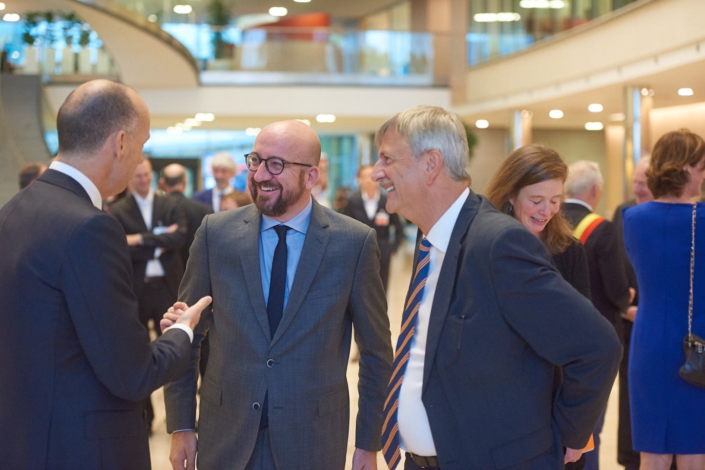 Inhuldiging van het nieuwe productiecentrum van vaccins tegen polio bij GSK in Waver