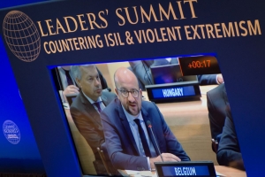 Top in New York over de strijd tegen de terroristische groep Islamitische Staat, tegen de terroristische dreiging - Toespraak