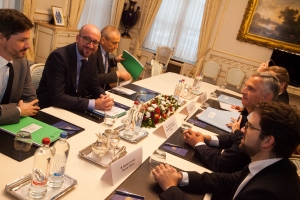 Vergadering met de Bondspresident van de Zwitserse Confederatie, Didier Burkhalter