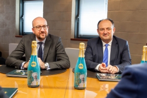 Bezoek aan de beurs Horecatel samen met minister Willy Borsus in Marche-en-Famenne. 