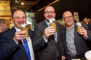 Bezoek aan de beurs Horecatel samen met minister Willy Borsus in Marche-en-Famenne. 