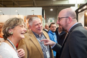Bezoek aan de beurs Horecatel samen met minister Willy Borsus in Marche-en-Famenne. 