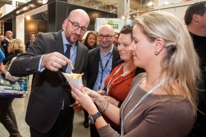 Bezoek aan de beurs Horecatel samen met minister Willy Borsus in Marche-en-Famenne. 