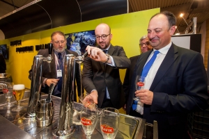 Bezoek aan de beurs Horecatel samen met minister Willy Borsus in Marche-en-Famenne. 