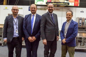 Bezoek aan de beurs Horecatel samen met minister Willy Borsus in Marche-en-Famenne. 