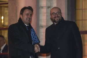 Premier Michel en Luxemburgse premier Xavier Bettel