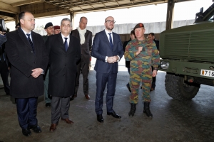 Visite aux militaires de la base de Marche-en-Famenne 