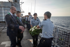 Bezoek F930 Leopold I van Premier en minister van Defensie