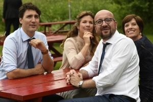 Lunch mit dem Premierminister von Kanada, Justin Trudeau, und seine Ehefrau