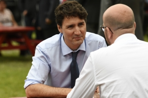 Lunch mit dem Premierminister von Kanada, Justin Trudeau, und seine Ehefrau