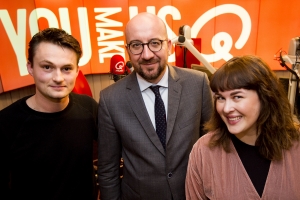 Chouette discussion avec Dorothée et Maarten de QMusic, visite et rencontre avec toute l’équipe du groupe Medialaan.