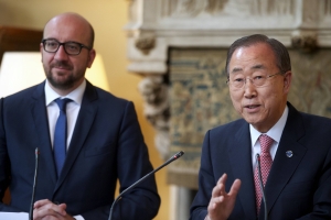 Treffen mit dem Generalsekretär der Vereinten Nationen, Herr Ban Ki-moon