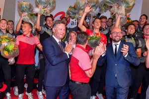 Willkomm der belgischen Delegation für die Olympischen Spiele in Rio. Wir sind stolz auf Ihre Leistungen!