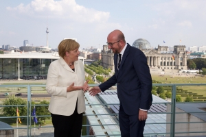 Visite de travail à Berlin et rencontre avec la Chancelière allemande Angela Merkel.