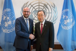 Réunion avec le Secrétaire général des Nations Unies Ban Ki-moon en marge de l’Assemblée générale des Nations Unies