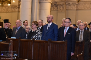 Plechtigheid in de Grote Synagoge van Brussel – Grote Synagoge van Europa ter gelegenheid van de 70ste verjaardag van de onafhankelijkheid van de Staat Israël