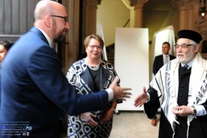 Plechtigheid in de Grote Synagoge van Brussel – Grote Synagoge van Europa ter gelegenheid van de 70ste verjaardag van de onafhankelijkheid van de Staat Israël