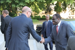 Ontmoeting met de president van Burkina Faso, Michel Kafando