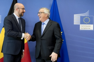 Vergadering met de voorzitter van de Europese Commissie, Jean-Claude Juncker, ter voorbereiding van de Europese Raad van 22 en 23 maart.