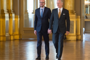 Le Premier ministre Charles Michel et le Roi 