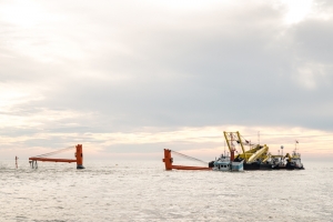 Bezoek aan het wrak van de cargo Flinterstar tussen Oostende en Zeebrugge samen met staatssecretaris voor de Noordzee Bart Tommelein. 