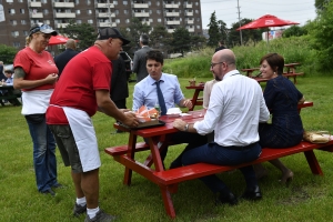 Lunch mit dem Premierminister von Kanada, Justin Trudeau, und seine Ehefrau